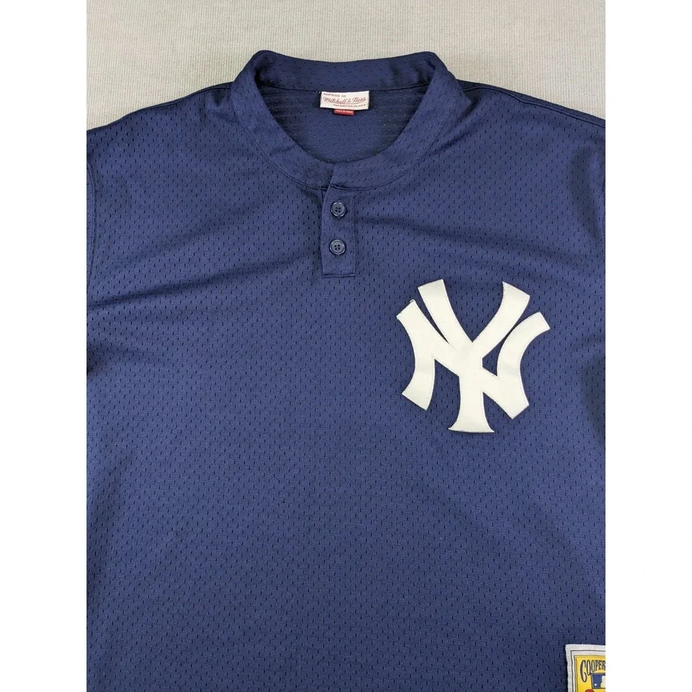 New York Yankees Jersey Mens XL Blue Mitchell Ness Don Mattingly 90s MLB